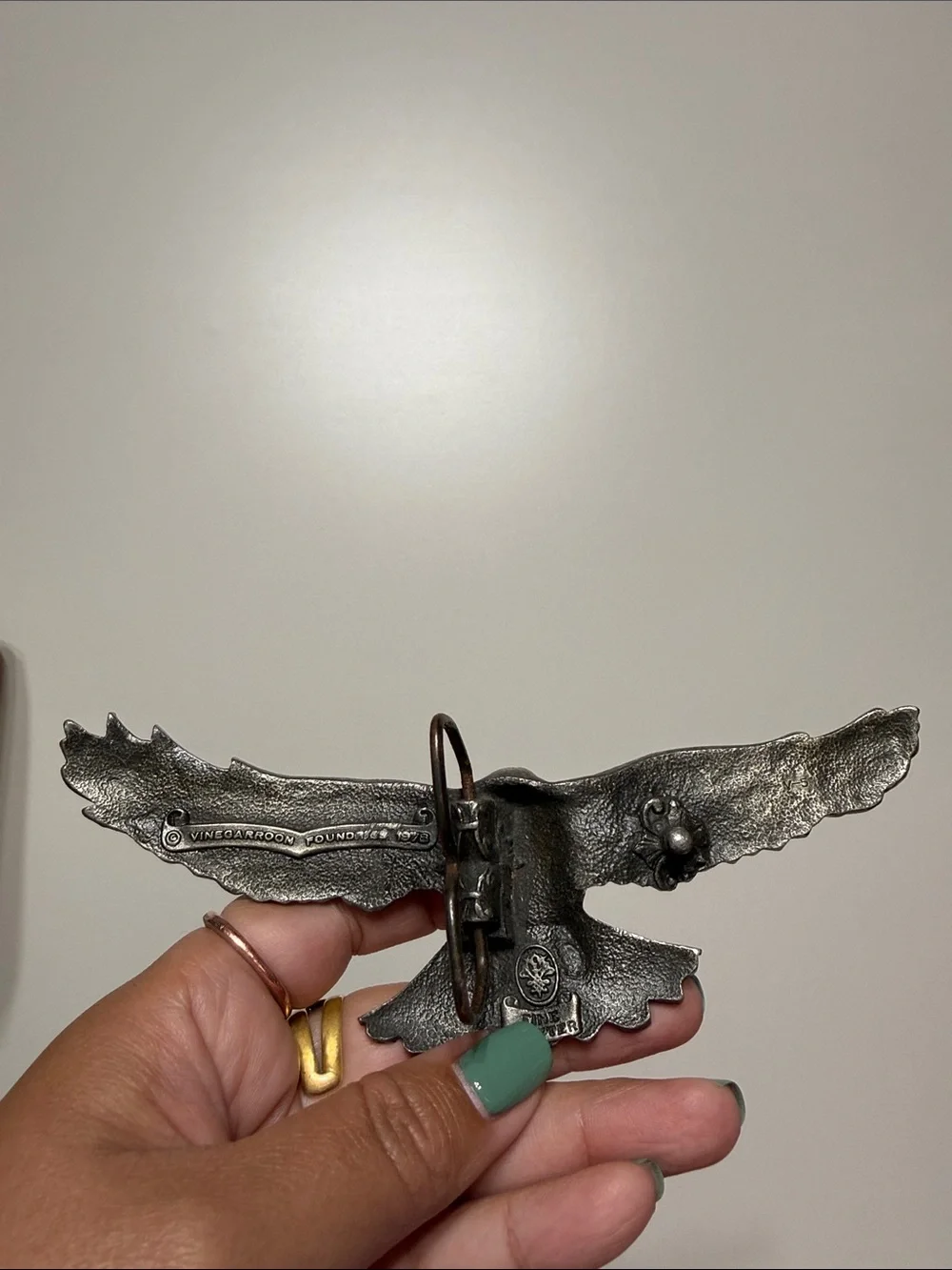 Swooping Eagle Belt Buckle Vinegarron Foundries Made in USA 1978